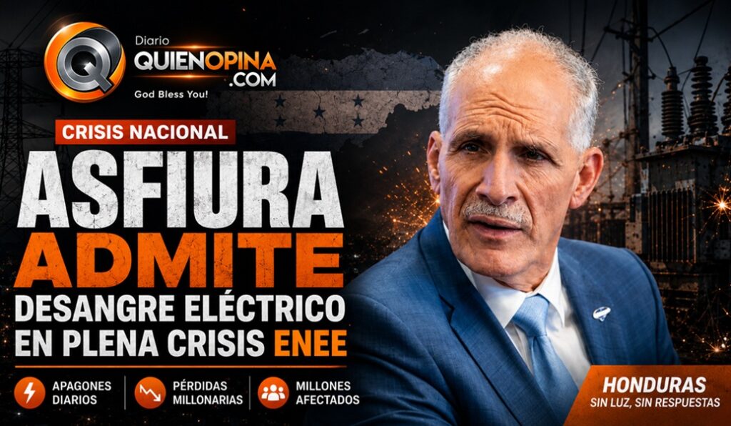 Asfura admite desangre eléctrico en plena crisis ENEE